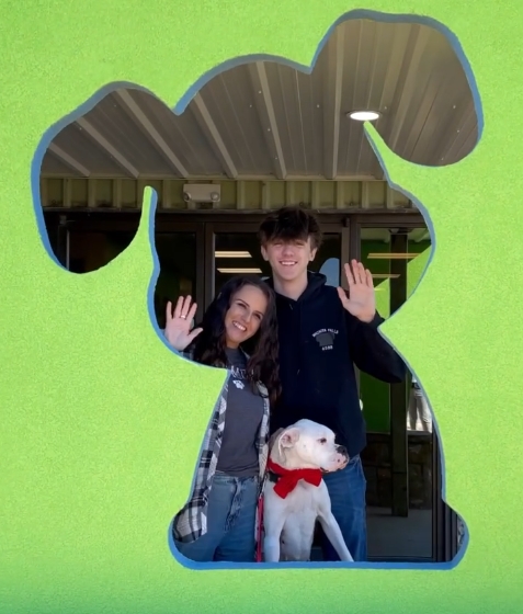 Embry with Parents at PETS Clinic Texoma Gives